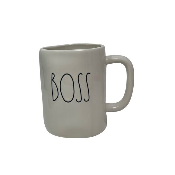 Rae Dunn Other - Rae Dunn BOSS Mug Large Coffee Cup Ceramic Magenta LL Farmhouse Gift White 16oz
